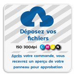 Panneau d'information carré réfléchissant avec votre propre impression