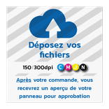Panneau d'information plat 1:1 réfléchissant avec votre propre impression