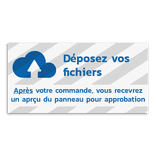 Panneau d'information 2:1 plat réfléchissant