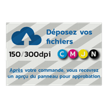 Panneau d'information plat 3:2/2/3 réfléchissant avec votre propre impression