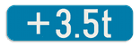 Verkeersbord SB250 G type VIIa Onderbord - Gewichtsbeperking bij parkeerbord - 700x200mm