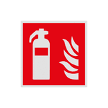 Brand bord met pictogram Blusapparaat