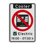 Informatiebord Use Cooler Instructions, voor Diesel en Electric