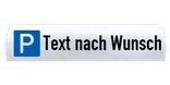 Parkplatzschild für Beton Radanschlag mit Wunschtext - 600mm