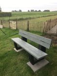 Banc public avec dossier - Bicolore - Modèle Bonn XL