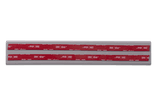 Montagestrip grijs RAL7042 300mm - 22mm diep - extra bevestigingspunt voor beugel