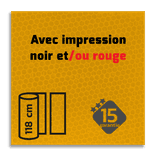 Classe 3 - Film réfléchissant jaune fluo imprimé noir/rouge T-7511 - sur mesure