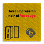 Classe 3 - Film réfléchissant jaune imprimé noir/rouge T-7501-B - sur mesure