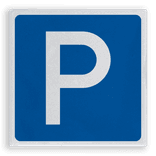 Beton-Symbolplatte Parkplatz – 300 × 300 × 40 mm