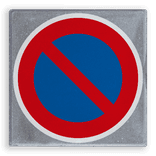 Beton Symbolplatte 300x300mm - Eingeschränktes Haltverbot / Halteverbot