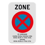 Zonebord SB250 ZE1 - Begin parkeerverbodszone