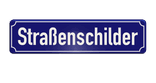 Straßennamenschild 800x200mm - 1 Zeile