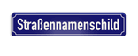 Straßennamenschild 1000x200mm - 1 Zeile