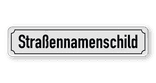 Straßennamenschild 1000x200mm - 1 Zeile mit Rand