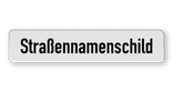 Straßennamenschild 1000x200mm - 1 Zeile ohne Rand