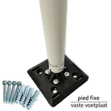 Poteau Kickback Noir/Blanc Ø60 mm – Balise Flexible de Sécurité Routière