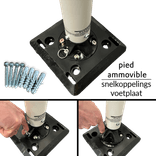 Poteau Kickback Noir/Blanc Ø60 mm – Balise Flexible de Sécurité Routière