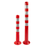 Poteaux Flexibles Anti-Stationnement ComeBack en caoutchouc - rouge/blanc reflex - Ø80mm