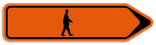 Verkeersbord SB250 F41 - Voetganger Rechts