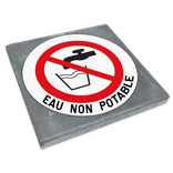 Dalle de signalisation 300 x 300 mm – Eau non potable