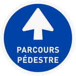 Autocollant de sol – Parcours pédestre guidé