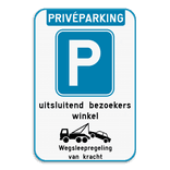 Parkeerbord - PriveParking - uitsluitend voor bezoekers