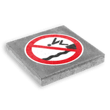 Dalle de signalisation 300 x 300 mm – Interdiction de plonger