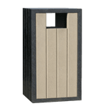Afvalbak TS-Jupiter van gerecycled kunststof, Sand Beige - 70 liter