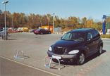 Barrière anti-stationnement rabattable en acier 850 x 450 mm
