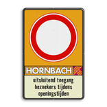 Informatiebord uitsluitend toegang bezoekers - Hornbach