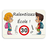 Panneau d'information - Tom & Lily - Ralentissez école !