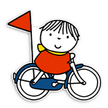 Silhouetbord Dick Bruna - joep op de fiets - LV.SB.H11
