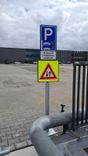 Flespaal staal - lengte 2800mm met bodemplaat 280x280x8mm incl. 4 gaten