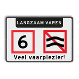 Scheepvaartbord langzaam varen - reflecterend