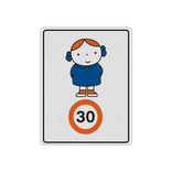 Sticker reflecterend - Dick Bruna snelheid - meisje met blauw jurkje