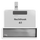 Basisbord omgezette rand - type 4:1 - rechthoek