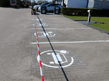 Wegmarkering symbool - Oplaadpunt elektrische voertuigen - wegenverf