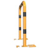 Arceau droit amovible en acier Ø 76 mm jaune/noir – modèle droit