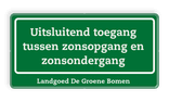 Bord met eigen tekst - groen/wit - reflecterend
