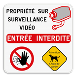 Panneau d'information carré réfléchissant avec votre propre impression