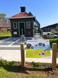 Montageframe houten staanders - lessenaar natuurgebied - 140x140x1500mm