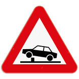 Gevaarsbord SB250 Opgelet verzinkbare paal