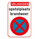 Parkeerverbod - Opstelplaats brandweer