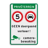 Verkeersbord PRIVÉTERREIN, doorgaand verkeer verboden