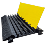 Passage de câbles avec couvercle noir/jaune – 900 x 500 x 55 mm – 5 canaux