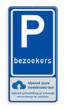 Parkeerbord voor bezoekers met logo