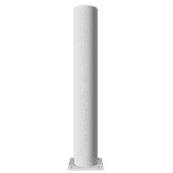 Poteau de protection Ø152x1000mm sur platine - Galvanisé ou jaune/noir
