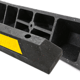 Parkeerstop rubber 2000x150x100mm zwart - reflecterend geel