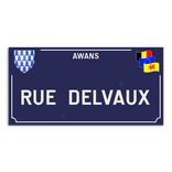 Plaque de rue - Awans - Personnalisable