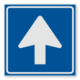 Vlak reflecterende verkeersbord 200x200mm RVV C03